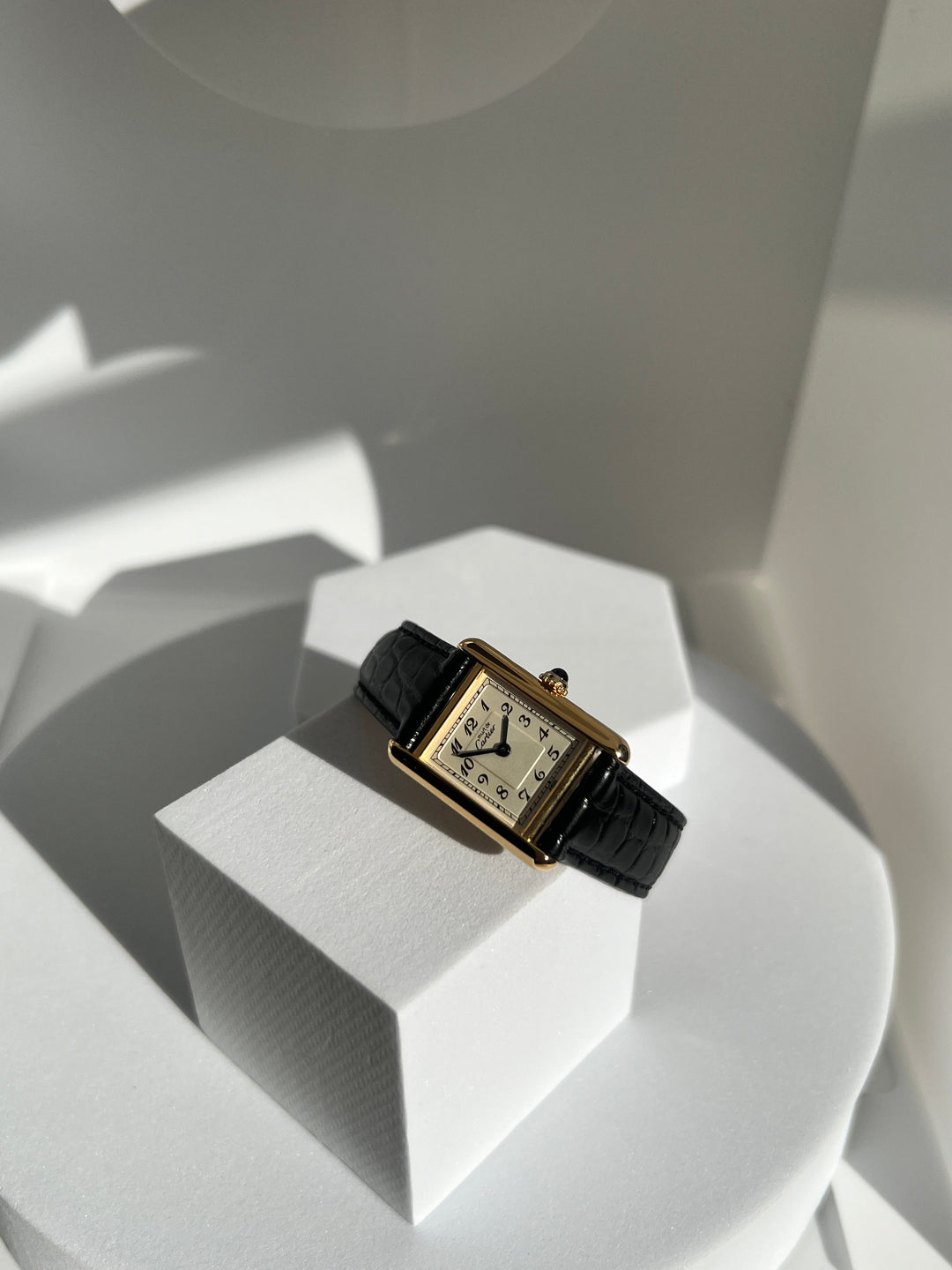 廃盤マスト ドゥ カルティエ タンク　レディースヴィンテージウォッチ ブレゲ数字 SMサイズ 純銀に18Kヴェルメイユ