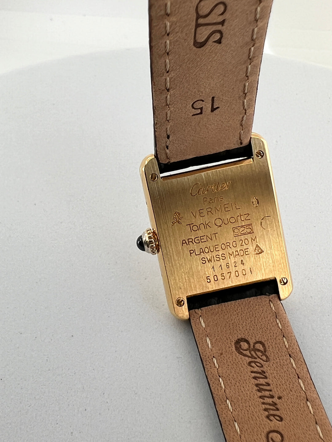 廃盤マスト ドゥ カルティエ タンク　レディースヴィンテージウォッチ ブレゲ数字 SMサイズ 純銀に18Kヴェルメイユ