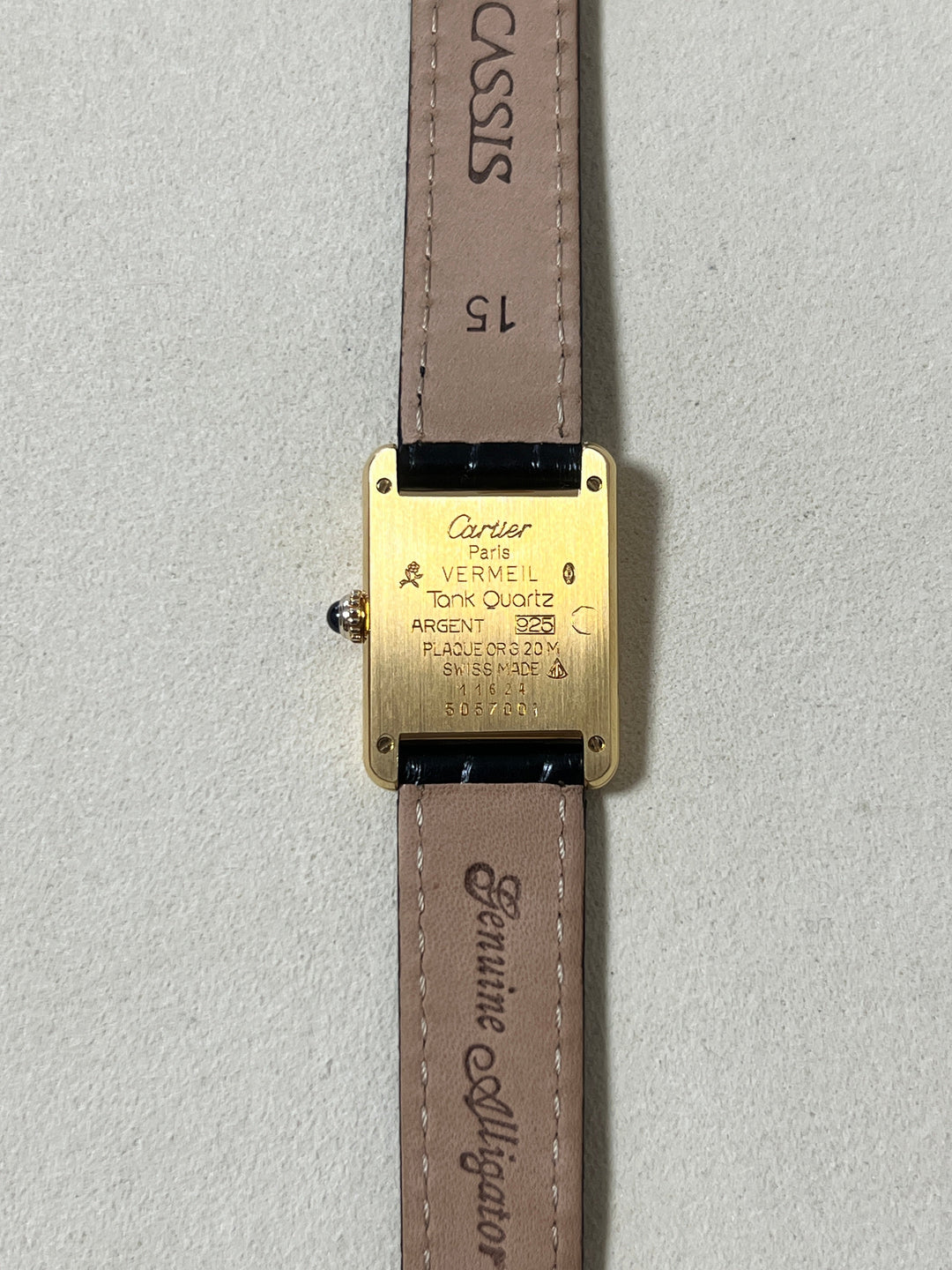廃盤マスト ドゥ カルティエ タンク　レディースヴィンテージウォッチ ブレゲ数字 SMサイズ 純銀に18Kヴェルメイユ