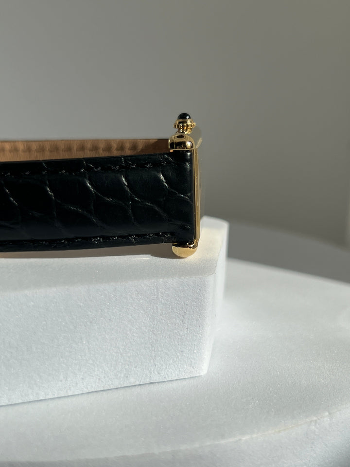 廃盤マスト ドゥ カルティエ タンク　ユニセックス ヴィンテージウォッチ ブレゲ数字 LMサイズ 純銀に18Kヴェルメイユ