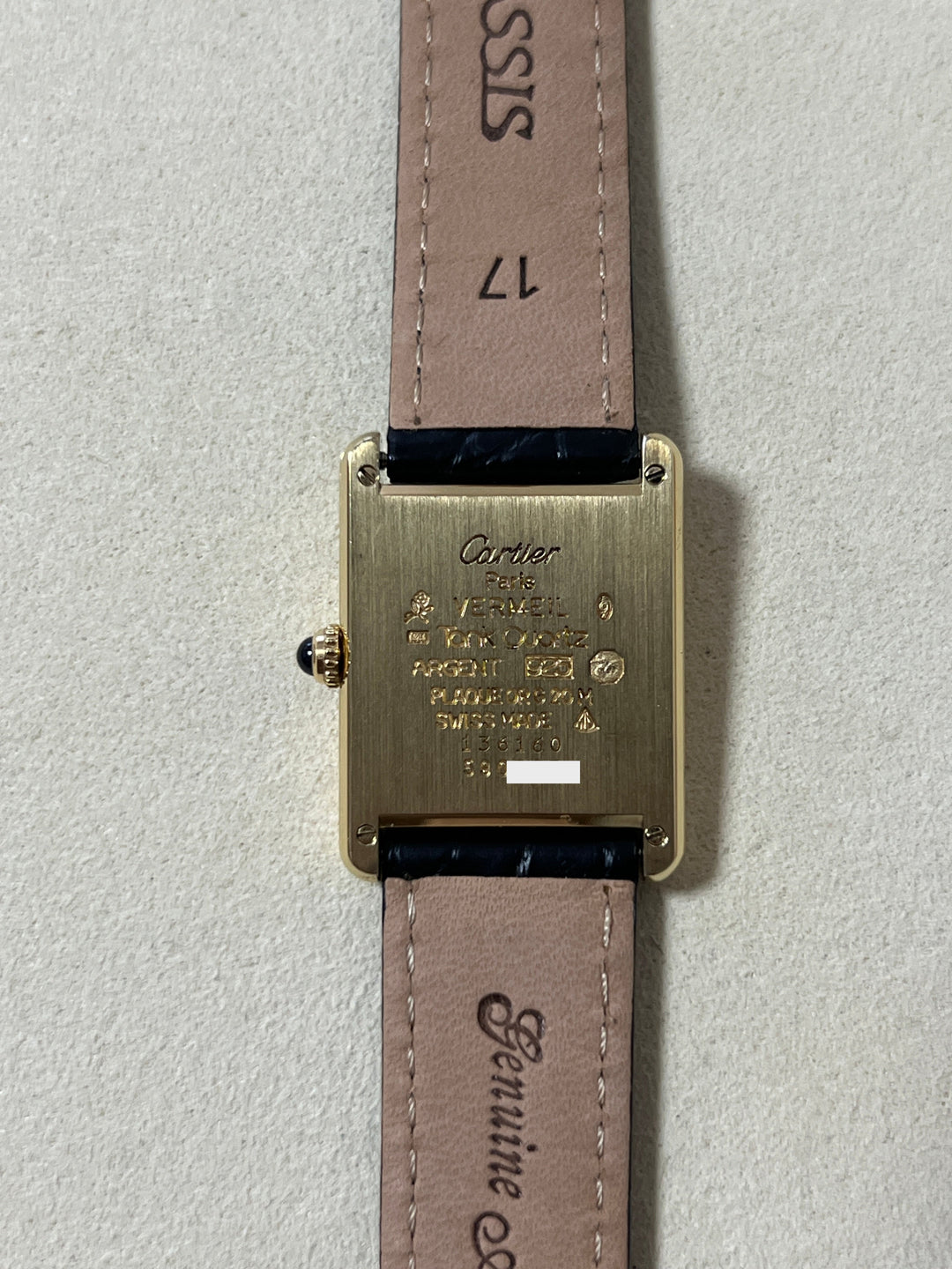 廃盤マスト ドゥ カルティエ タンク　ユニセックス ヴィンテージウォッチ ブレゲ数字 LMサイズ 純銀に18Kヴェルメイユ