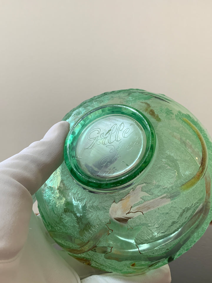 エミールガレ 初期作品 エナメルガラスの花紋花瓶