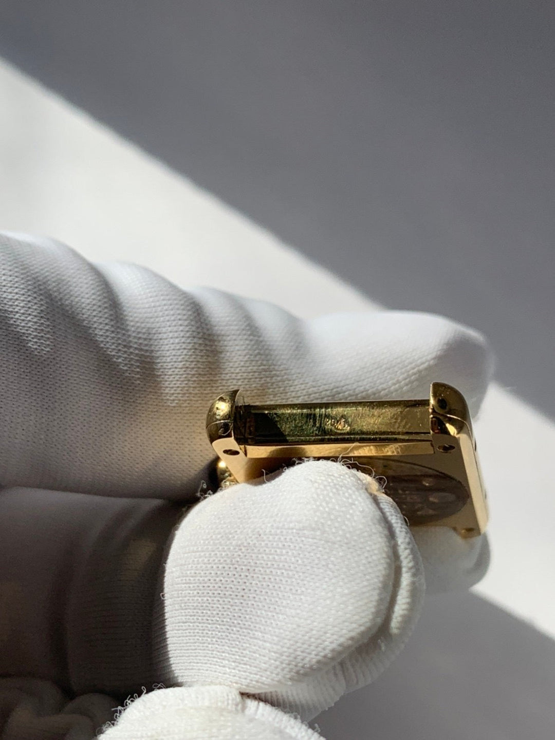 カルティエ 腕時計 マスト タンク ヴェルメイユ レディース 手巻き SV925 革ベルト