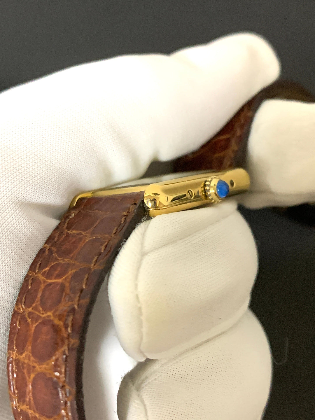 カルティエ 腕時計 マスト タンク ヴェルメイユ レディース 手巻き SV925 革ベルト