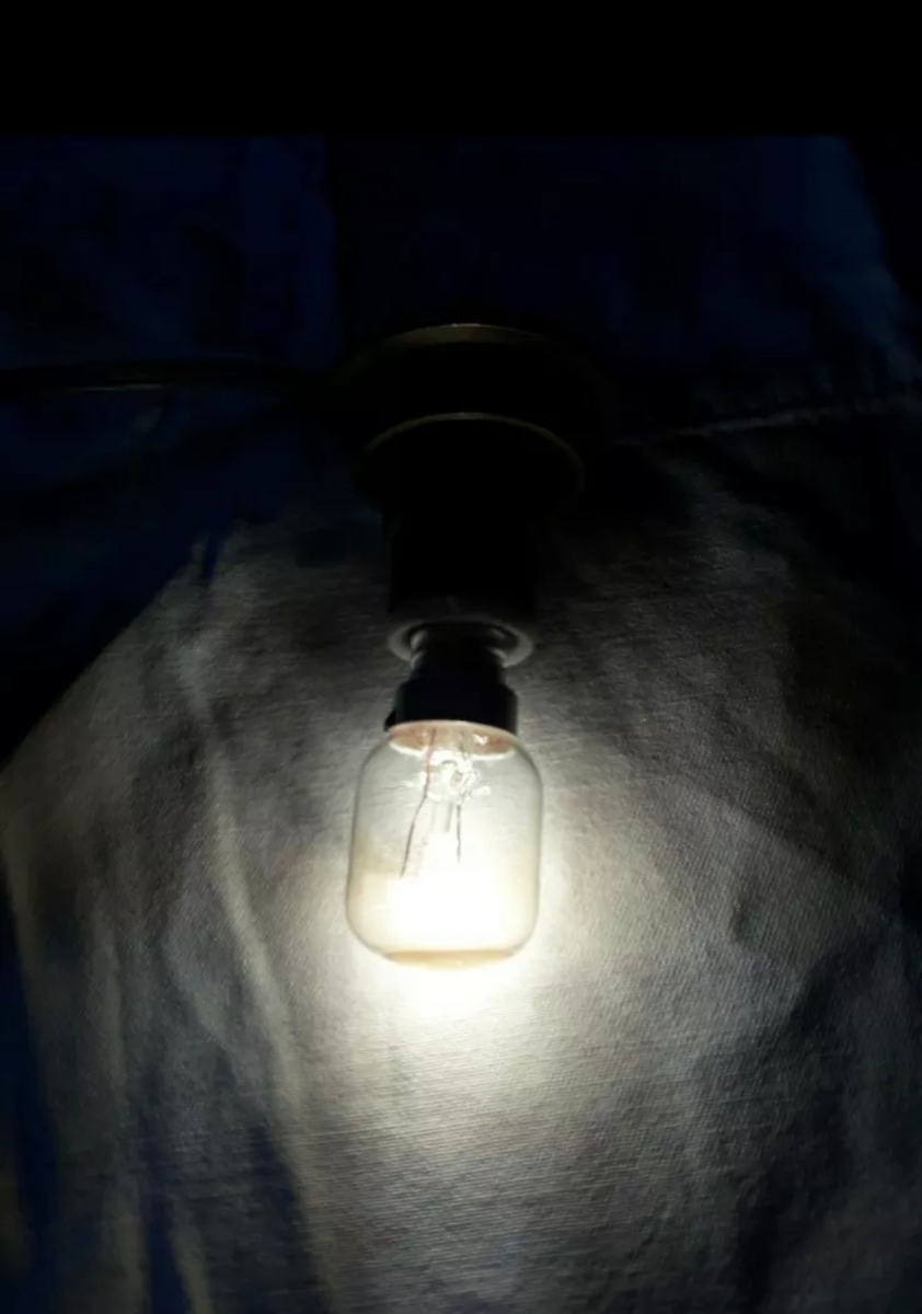 エミールガレ　風景が描かれたアンティークテーブルランプ（ベッドサイドランプ）