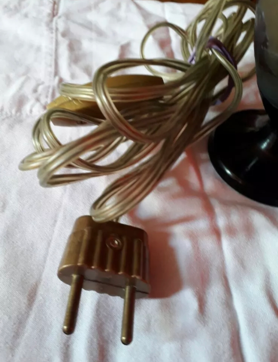 エミールガレ　風景が描かれたアンティークテーブルランプ（ベッドサイドランプ）