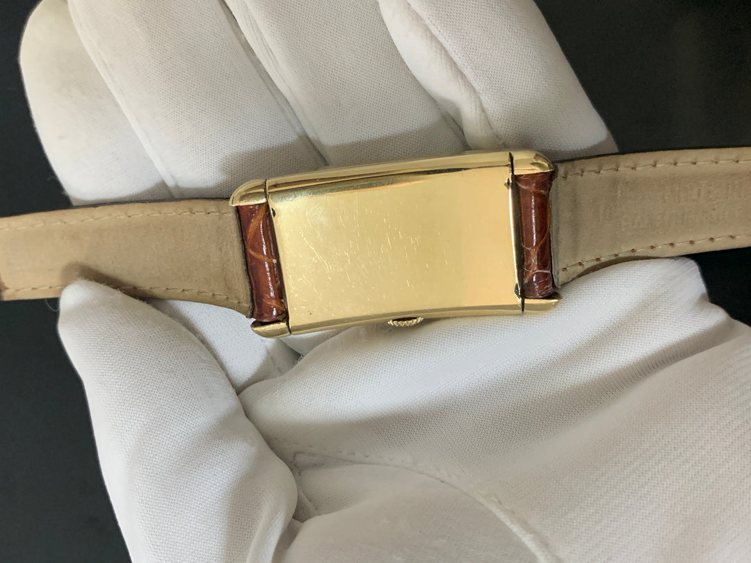 モバード（MOVADO）14k カービプラン アールデコ時代 レクタンギュラー型腕時計