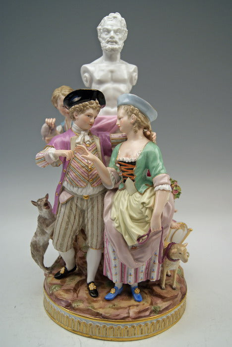 マイセン　結婚しようとするカップル　M.V.アシエ