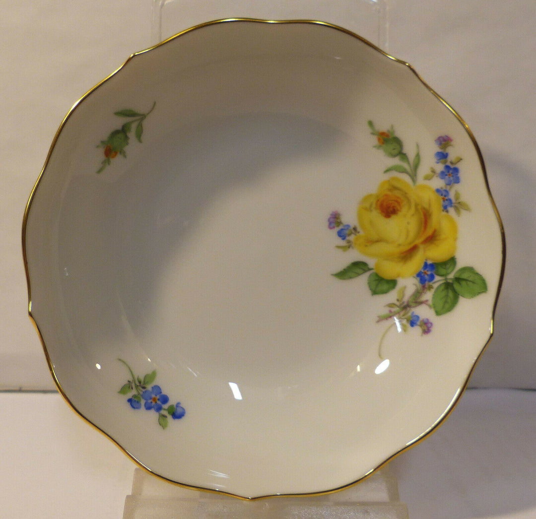 マイセン(Meissen)　カップ＆ソーサーセット　イエローローズ・勿忘草　1級品