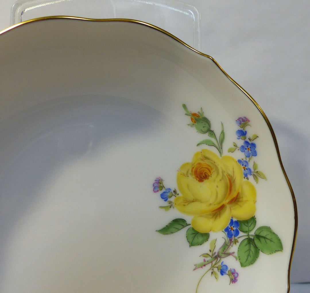 マイセン(Meissen)　カップ＆ソーサーセット　イエローローズ・勿忘草　1級品