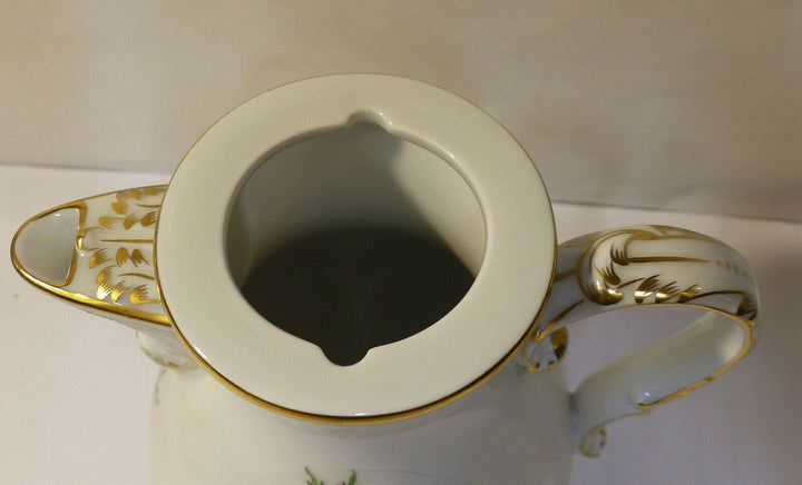 マイセン(Meissen)　モカポット　イエローローズ・勿忘草　1級品