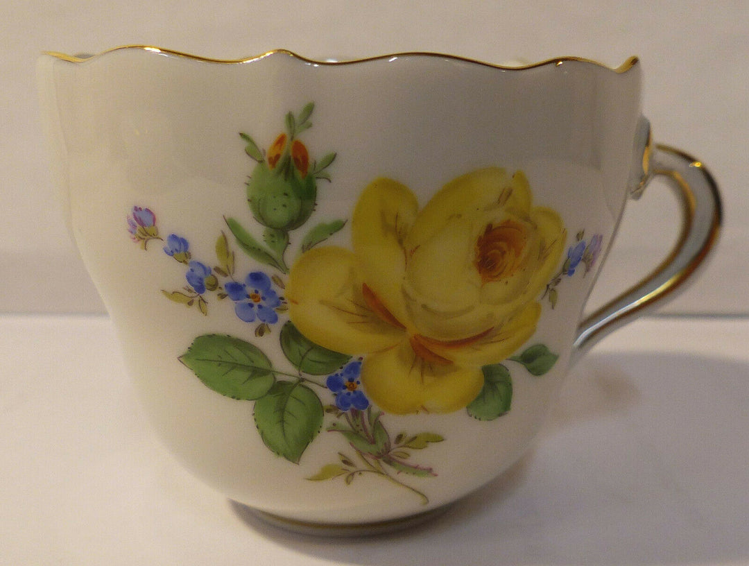 マイセン(Meissen)　カップ＆ソーサーセット　イエローローズ・勿忘草　1級品