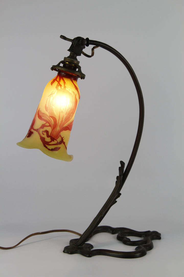 エミールガレ マグノリアの花のテーブルランプ アールヌーボー