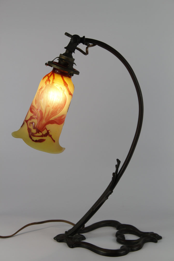 エミールガレ マグノリアの花のテーブルランプ アールヌーボー