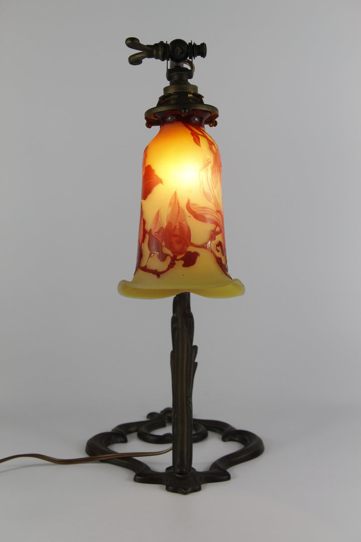 エミールガレ マグノリアの花のテーブルランプ アールヌーボー