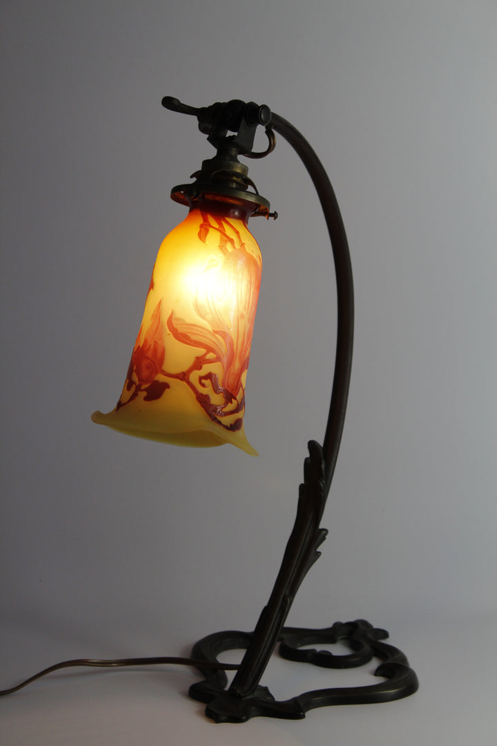 エミールガレ マグノリアの花のテーブルランプ アールヌーボー