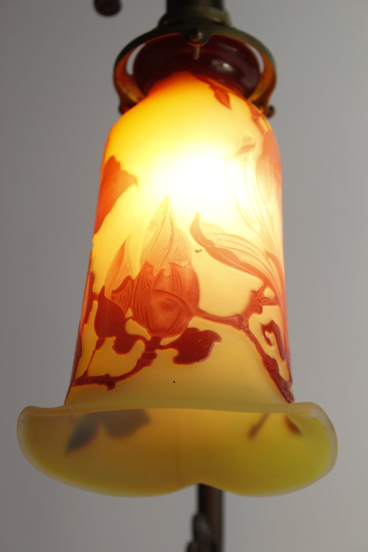 エミールガレ マグノリアの花のテーブルランプ アールヌーボー