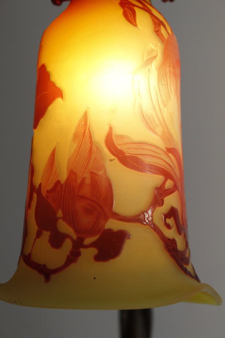 エミールガレ マグノリアの花のテーブルランプ アールヌーボー