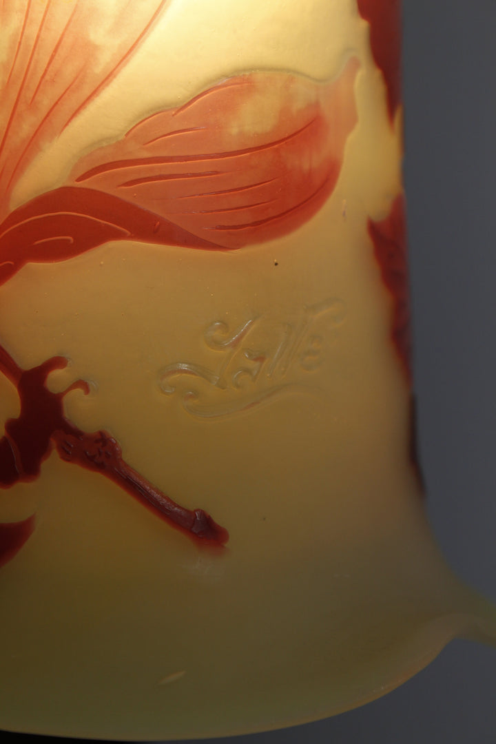 エミールガレ マグノリアの花のテーブルランプ アールヌーボーのサイン