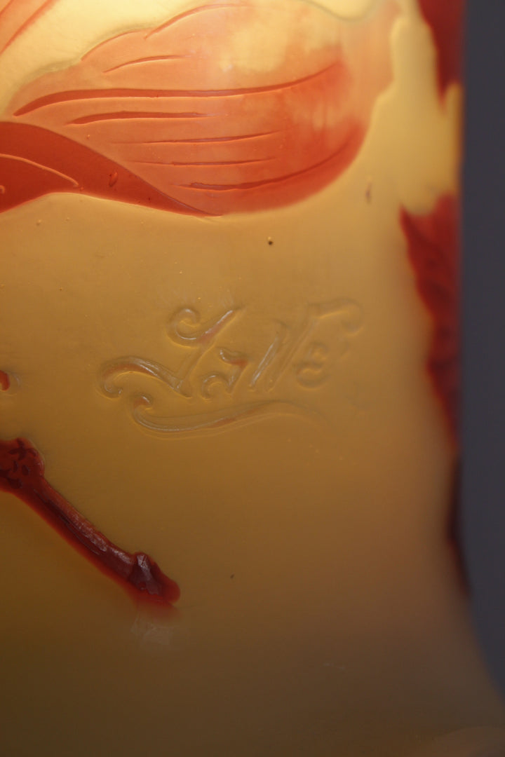 エミールガレ マグノリアの花のテーブルランプ アールヌーボーのサイン