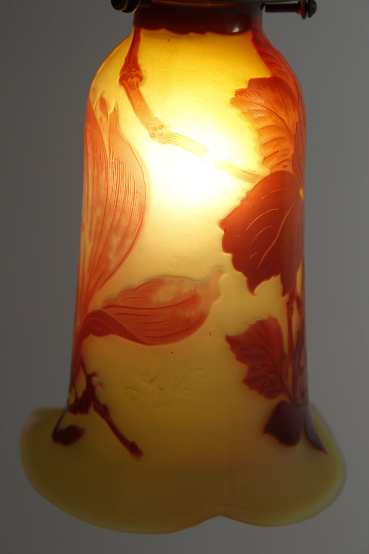 エミールガレ マグノリアの花のテーブルランプ アールヌーボー
