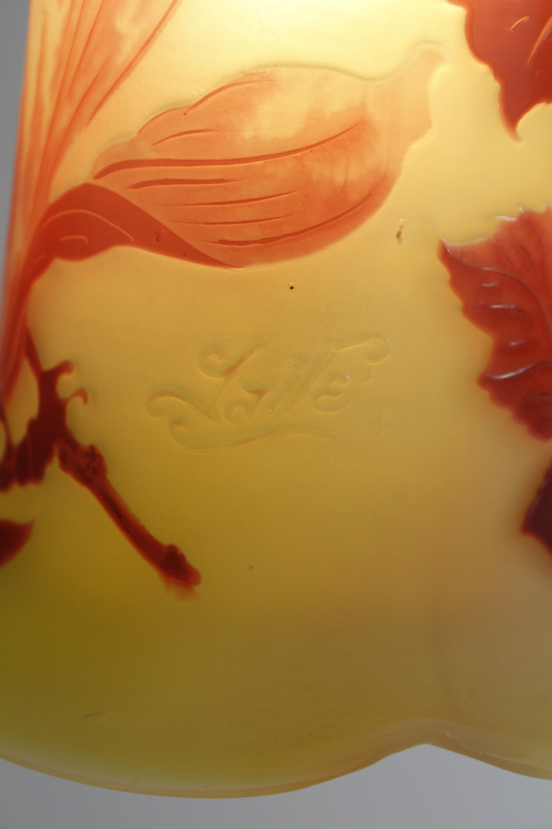 エミールガレ マグノリアの花のテーブルランプ アールヌーボーのサイン