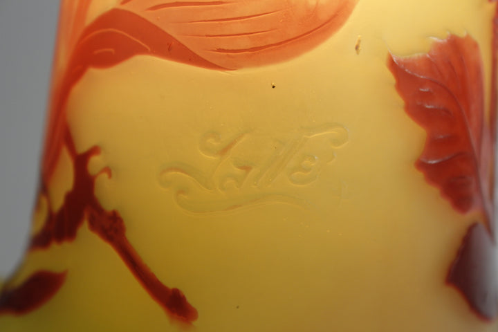 エミールガレ マグノリアの花のテーブルランプ アールヌーボーのサイン