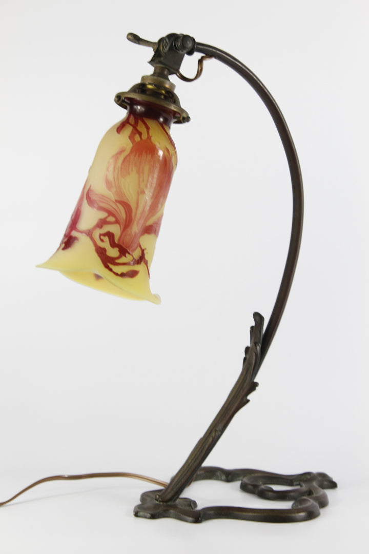 エミールガレ マグノリアの花のテーブルランプ アールヌーボー