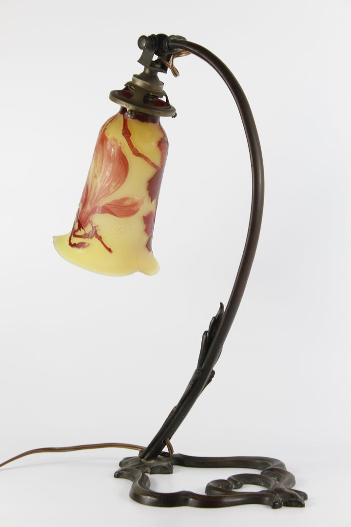 エミールガレ マグノリアの花のテーブルランプ アールヌーボー