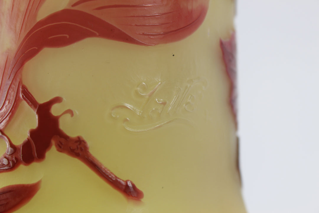 エミールガレ マグノリアの花のテーブルランプ アールヌーボーのサイン