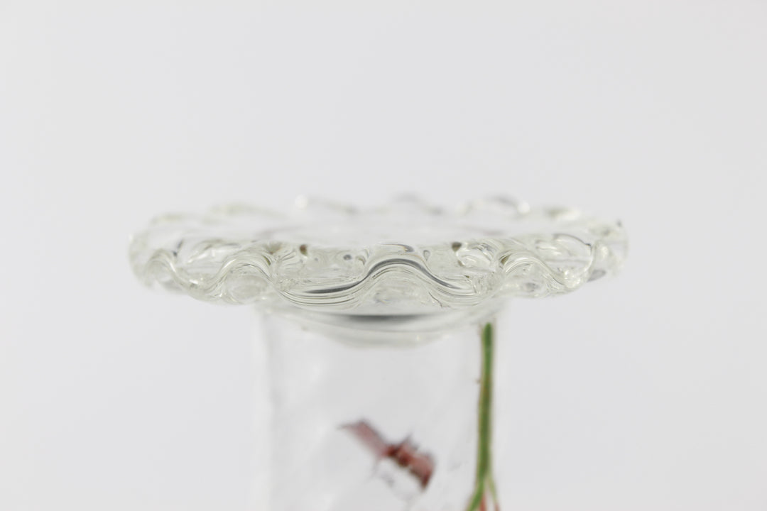 エミールガレ　エナメルガラスの初期作品　自然の草花の花瓶（ジャポニズム）