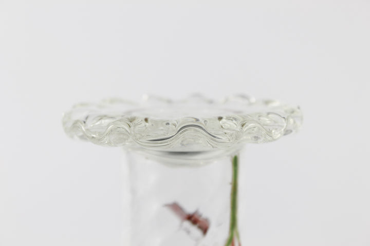 エミールガレ　エナメルガラスの初期作品　自然の草花の花瓶（ジャポニズム）