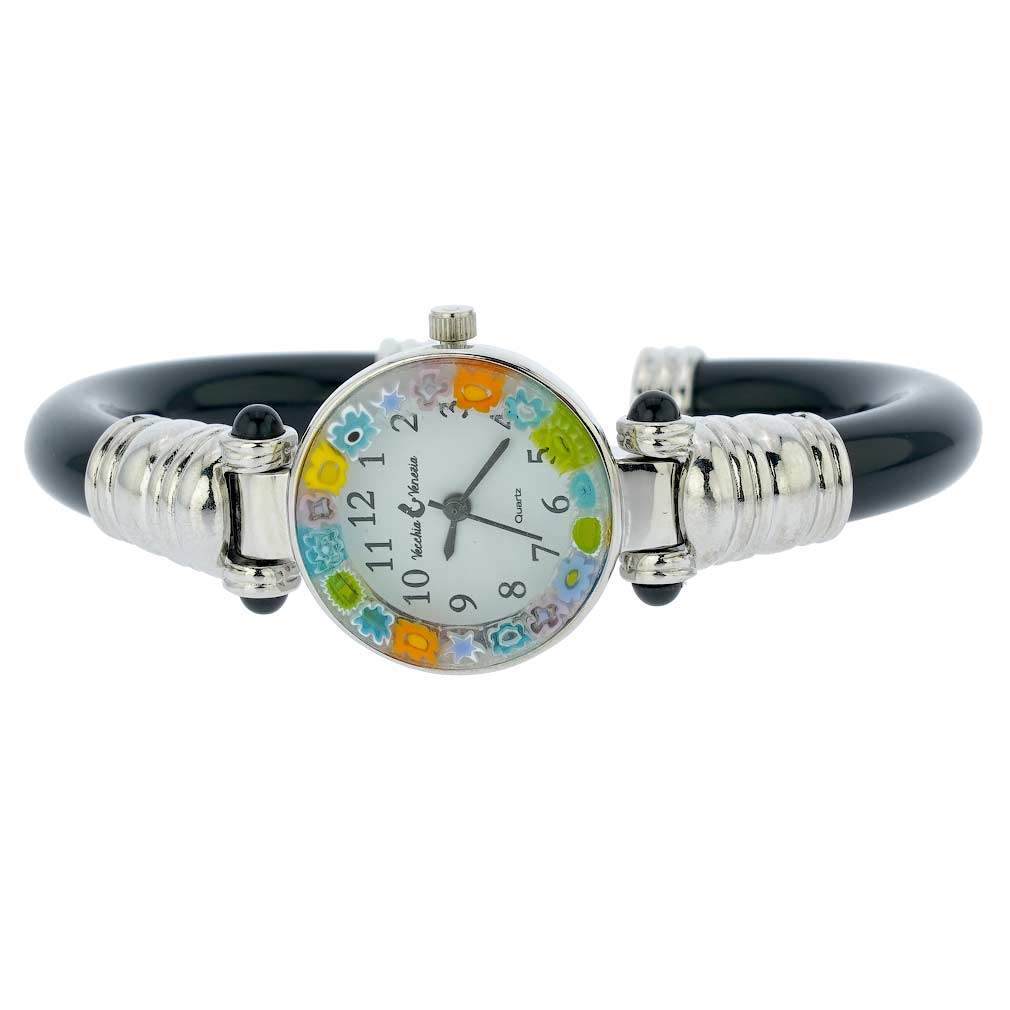 イタリア製 ベネチアングラス（ヴェネチア、ムラノガラス）腕時計 ミレフィオーリ バングルウォッチ – アンティークテーブルウェア