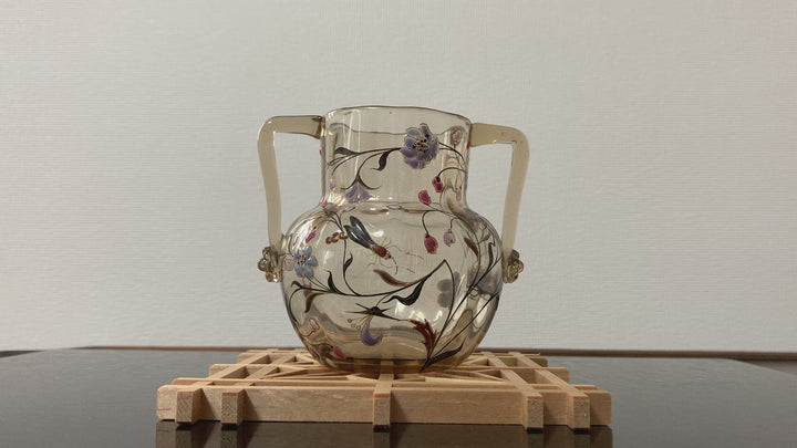 エミールガレ　エナメルガラスを使った初期作品　花紋と昆虫