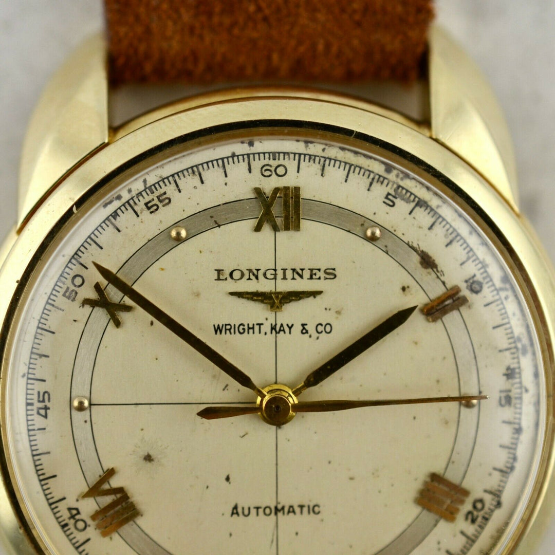 1952年　ヴィンテージ ロンジン カラトラバ　サイエンティフィックダイアル　参考番号5420 14k イエローゴールド製