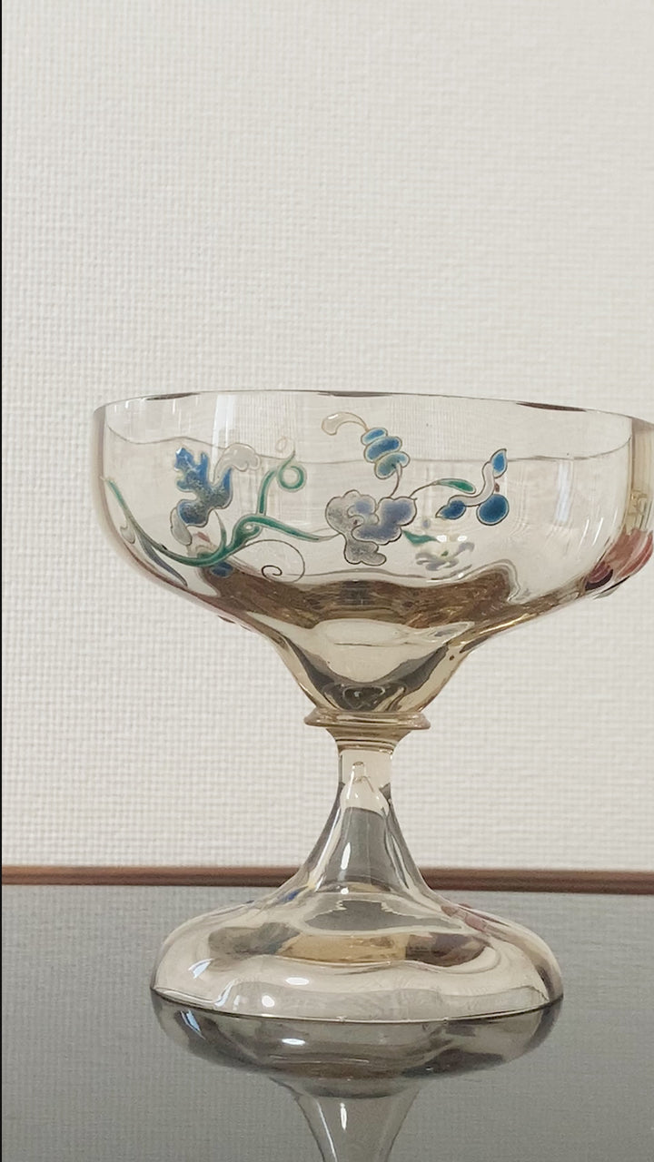 エミールガレ　エナメルガラスの初期作品　花紋クープ1