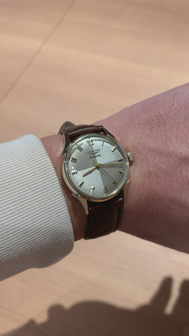 1957年製　10K　ロンジン  ツートンゼファーダイヤル 自動巻きヴィンテージ腕時計 19AS
