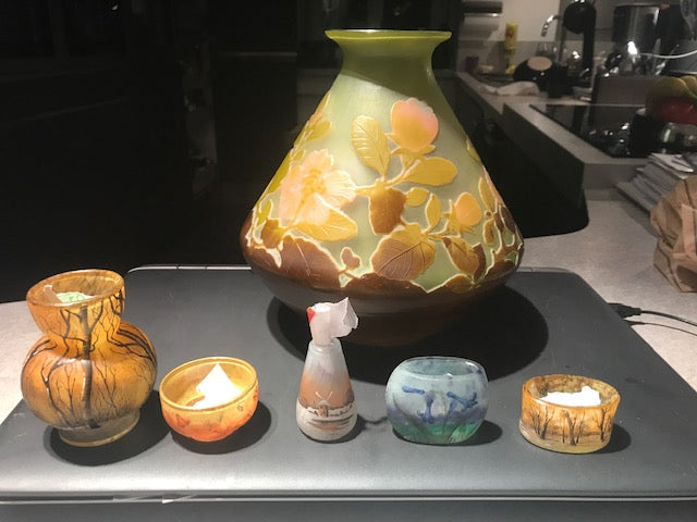 ドームナンシー （ドーム兄弟）ヒナゲシの花のミニチュアール花瓶　杯