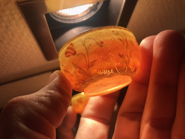 ドームナンシー （ドーム兄弟）ヒナゲシの花のミニチュアール花瓶　杯