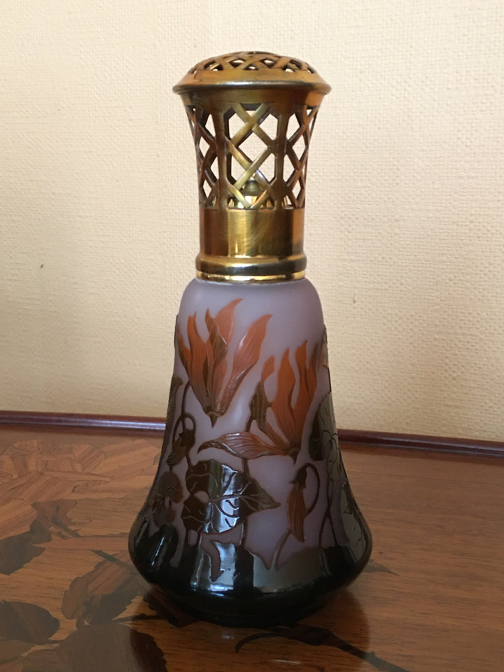 「ポール・ニコラ」硝子浮彫花と蜥蜴文花瓶 ポール・ニコラ 花器 - yui-onlineshop