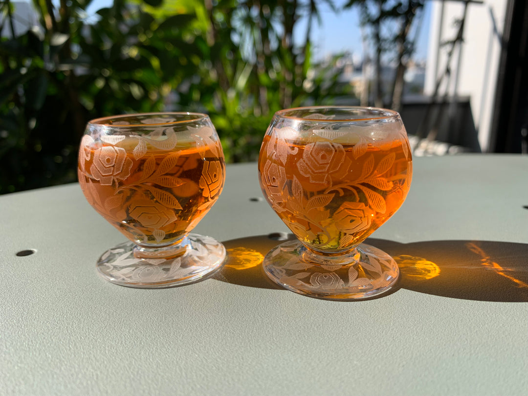 オールドバカラ　フォントネー『薔薇』極小のショットグラス