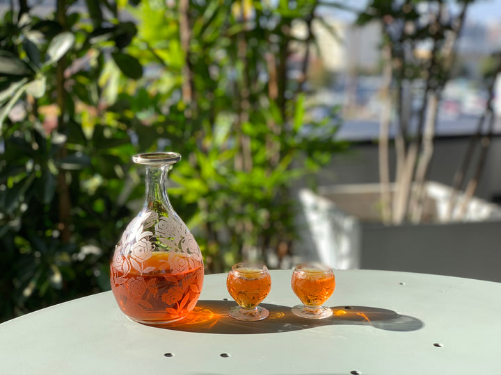 オールドバカラ　フォントネー『薔薇』極小のショットグラス