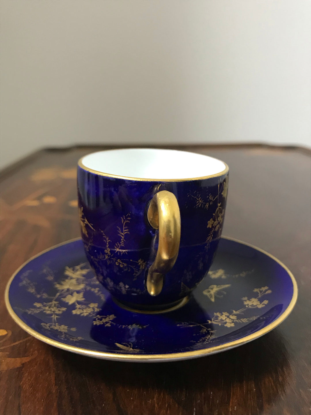 コールポート(COALPORT) ジャポニズム文様（自然と蝶々）のカップ＆ソーサー