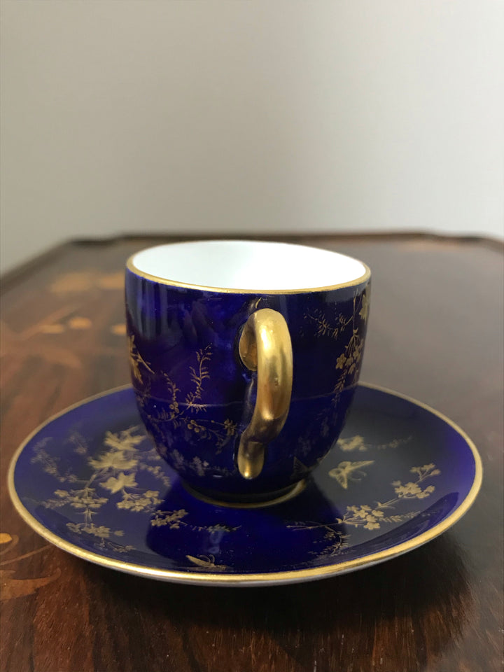 コールポート(COALPORT) ジャポニズム文様（自然と蝶々）のカップ＆ソーサー