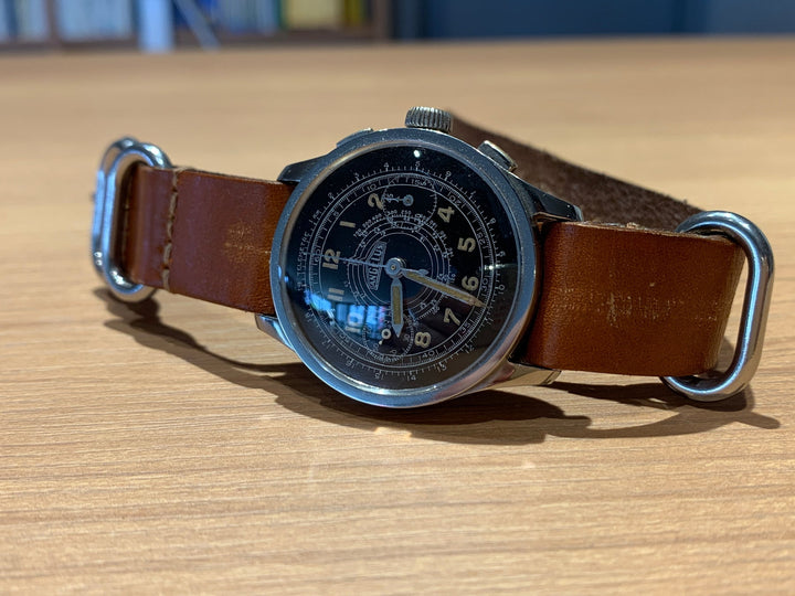 ヴィンテージ ミリタリークロノグラフ　アンジェラス　キャリバー210 CAL.210