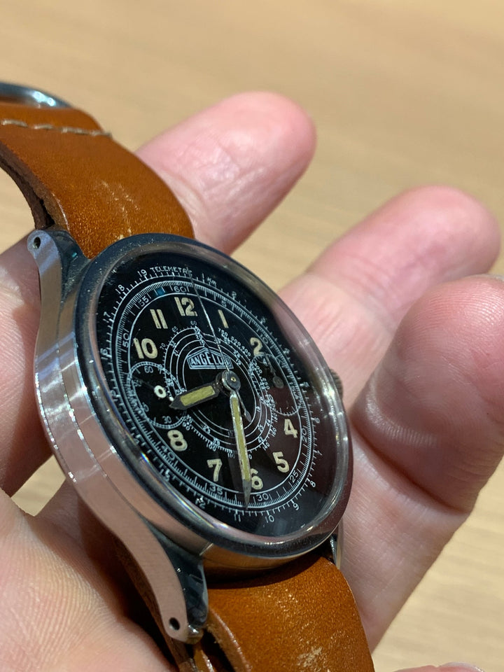 ヴィンテージ ミリタリークロノグラフ　アンジェラス　キャリバー210 CAL.210