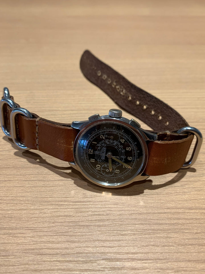 ヴィンテージ ミリタリークロノグラフ　アンジェラス　キャリバー210 CAL.210