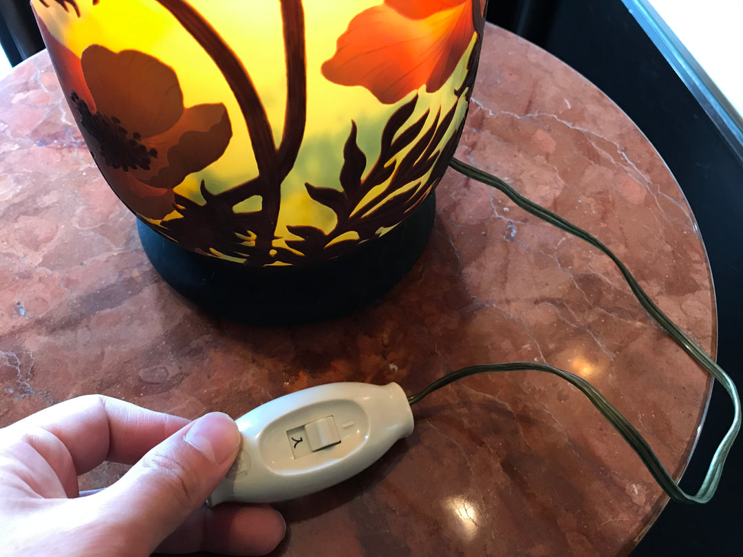 ミューラー兄弟　アネモネの花のテーブルランプ