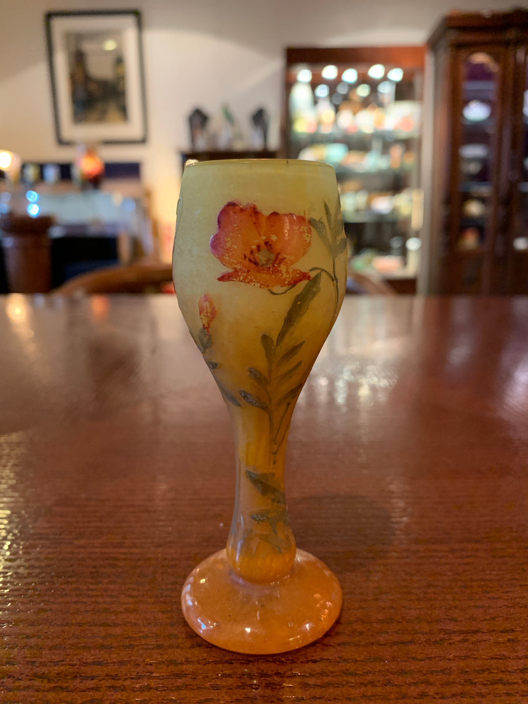 ドーム兄弟（ドームナンシー）ヒナゲシの花のくびれ型花瓶