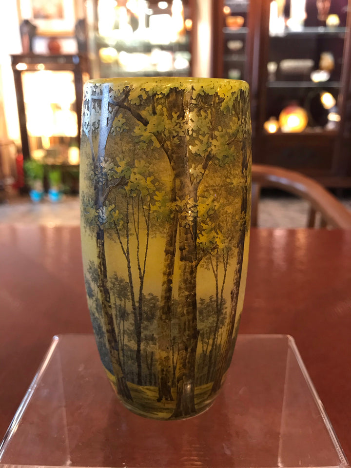 セール‼️ドーム　ナンシー　 高さ約18.5㎝ ドーム兄弟（ドームナンシー） Daum Nancy 夏の風景文 タンブラー型の